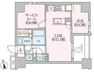 ザ・レジデンス三ノ輪【8階】の間取り
