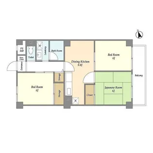 KDX武蔵中原レジデンス【4階】の間取り