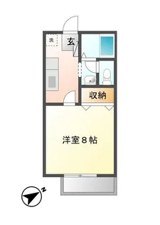 ジュネライフA棟【1階】の間取り