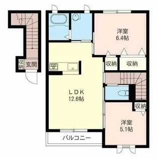 ミオ・カーナ【2階】の間取り