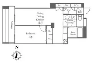リバーシティ21イーストタワーズ10棟【18階】の間取り