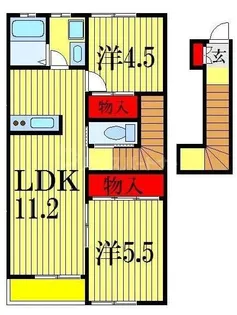 ベルリード東海神 C棟【2階】の間取り