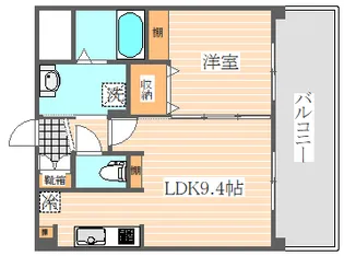三島マンション博多駅東【7階】の間取り