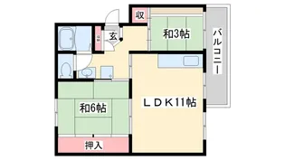 東加古川ファミリーマンション【3階】の間取り