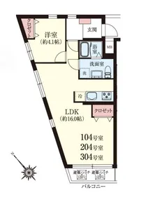 ロイヤルコーポ富士【1階】の間取り