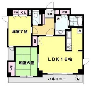 クレール平和台【3階】の間取り