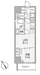 グランエール西日暮里NORTH【4階】の間取り
