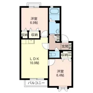 エクセルコートツチヤ【1階】の間取り