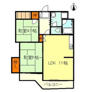 桜パレス【5階】の間取り