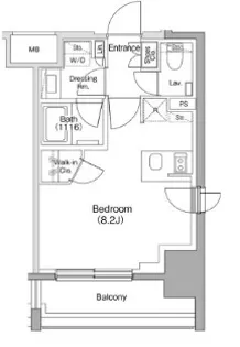 ザ・パークハビオ明大前【3階】の間取り