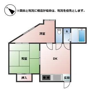 ユートクコーポ城野【4階】の間取り