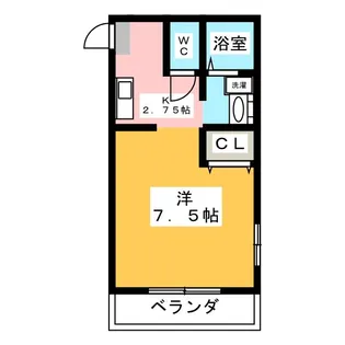 サンピュアシラトリ【1階】の間取り