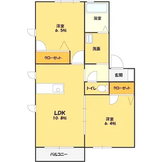 アリス B【1階】の間取り