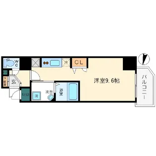 ベルエ難波西【7階】の間取り