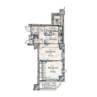 EXZA両国LIEN【1階】の間取り