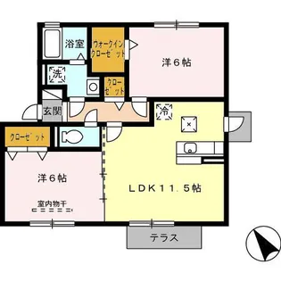 アルカディア 南 A棟【1階】の間取り