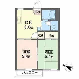 ハイツベルストーン【2階】の間取り