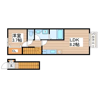 Bluto台原【2階】の間取り