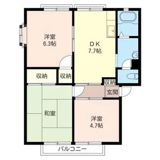 コーポ宮ノ前II【2階】の間取り