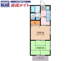コーポ王将【2階】の間取り