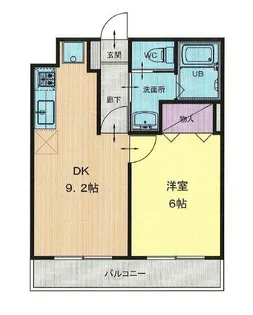 ライフイン木月【2階】の間取り