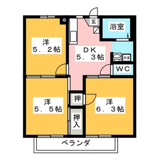 フレグランスヨネヤマ【2階】の間取り