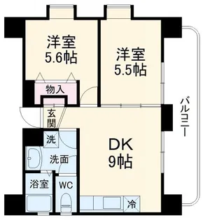 オーロラ迎賓館【6階】の間取り