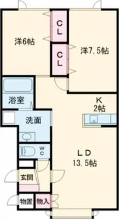 ビクトリー大通A【1階】の間取り