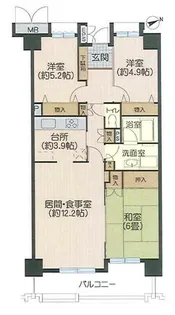 小松川五番館1号棟【2階】の間取り