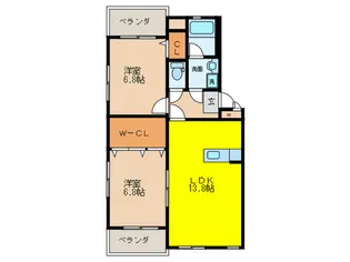 プレステ-ジ春日【1階】の間取り