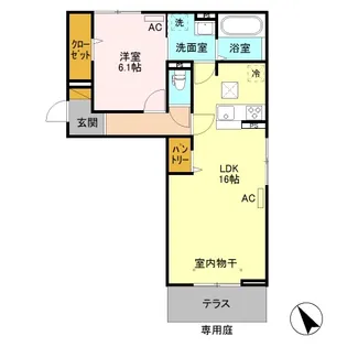 コージーコート【1階】の間取り