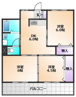 ニューメローマンション【5階】の間取り