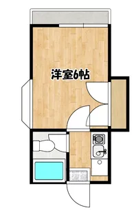 レオパレス北久里浜第11【2階】の間取り