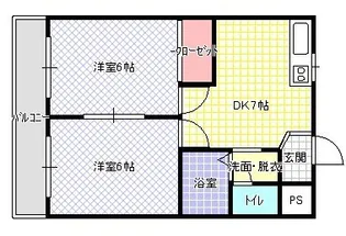 第一カトレアハイツ【3階】の間取り