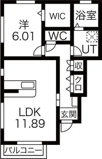 ルミウス B棟【1階】の間取り