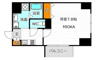 レジュールアッシュ天王寺II【4階】の間取り