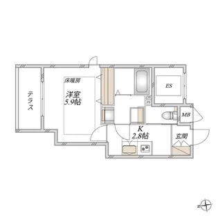 Villa Del Sol VI【1階】の間取り