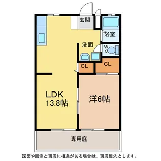 サンライフダックA【1階】の間取り