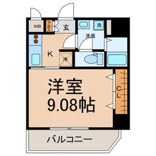 ピースプレイス牛巻【6階】の間取り