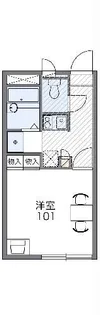 レオパレスパールリビエールII【2階】の間取り