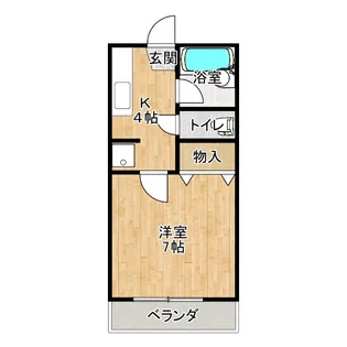コーポみらいパート1【1階】の間取り