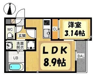 フォンティーナ越谷レイクタウン【1階】の間取り