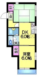 ロワール西一之江【2階】の間取り