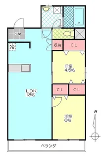 サザンブライト畑中【5階】の間取り