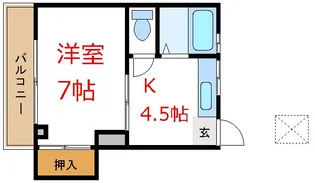 松本コーポ【2階】の間取り