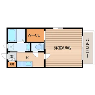 ベアージュ中里A【2階】の間取り