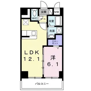ミウ・ヴィーヴル【4階】の間取り