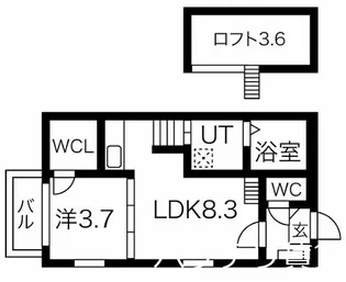 ハーモニーテラス天塚町II【2階】の間取り
