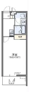レオパレスラウレア【3階】の間取り