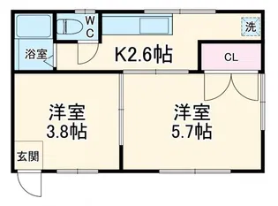 パークヒルB【1階】の間取り